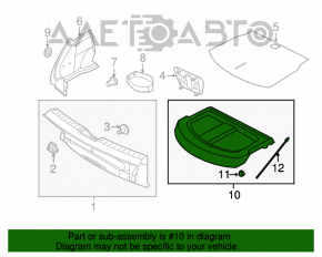 Raftul portbagajului VW Beetle 12-19 negru