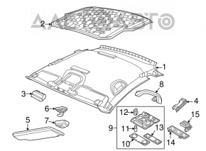 Manerul plafonului dreapta VW Beetle 12-19 bej.