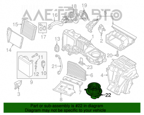 Motorul ventilatorului de încălzire VW Beetle 12-19