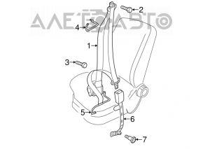 Centura de siguranță pentru șofer VW Beetle 12-19, neagră, ruptă.