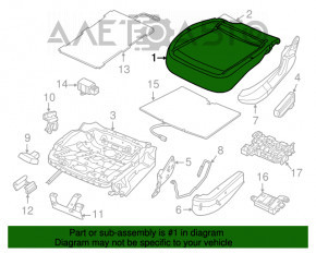 Scaun șofer VW Beetle 12-19 fără airbag, manual, piele neagră