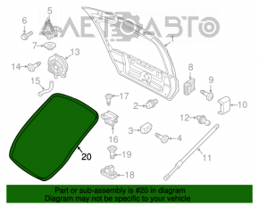 Garnitura de cauciuc pentru ușa portbagajului VW Beetle 12-19