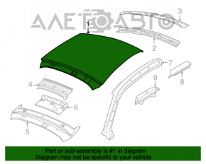 Acoperiș metalic VW Beetle 12-19 fără trapă, pe caroserie, țepi