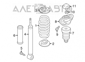 Опора амортизатора задняя правая VW Jetta 11-18 USA новый OEM оригинал