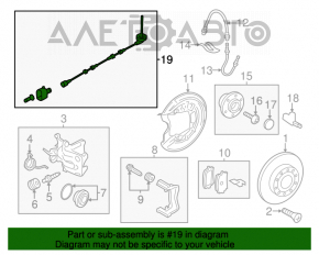 Cablu senzor ABS spate stânga VW Beetle 12-19