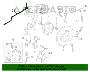 Senzorul ABS frontal stânga pentru VW Beetle 12-19