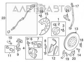 Cablu senzor ABS față dreapta VW Beetle 12-19