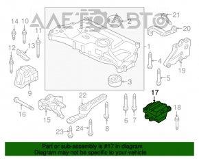 Подушка двигателя левая VW Jetta 11-18 USA 1.4T акпп