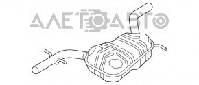 Silentioză spate cu tanc pentru VW Jetta 11-18 USA 1.4T.