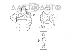 Насос системы охлаждения VW Jetta 11-16 USA 1.4T, 2.0 TDI, hybrid