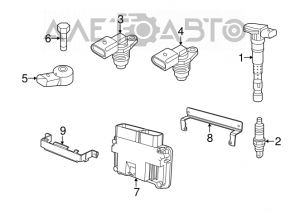 Modulul ECU al motorului VW Jetta 11-18 SUA 1.4T