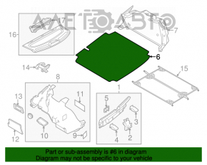 Capacul portbagajului VW Jetta 11-18 SUA negru, pentru curățare chimică