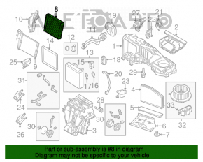 Радиатор отопителя печки VW Jetta 11-18 USA