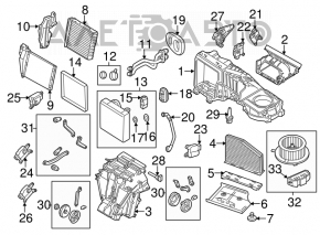 Радиатор отопителя печки VW Jetta 11-18 USA