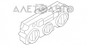 Controlul climatizării VW Jetta 11-18 SUA crom cu încălzire