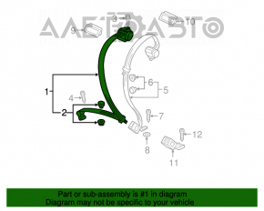 Centura de siguranță spate dreapta pentru VW Jetta 11-18 USA, culoare neagră.