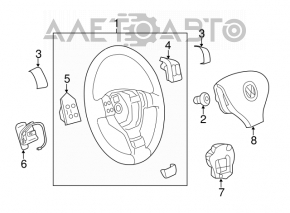 Butonul de control de pe volanul drept al VW Jetta 11-14 SUA