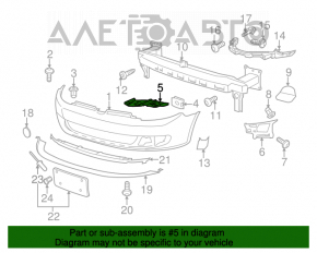 Крепление бампер-фара правое VW Jetta 11-14 USA новый OEM оригинал