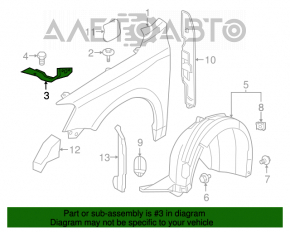 Suport aripi față stânga VW Jetta 11-18 USA