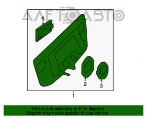 Обшивка крышки багажника VW Jetta 11-18 USA черн, царапины