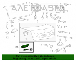 Iluminarea numărului capacului portbagajului dreapta VW Jetta 11-16 SUA