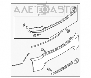 Decorație inferioară a ușii portbagajului Mazda CX-9 16 - elemente de fixare rupte