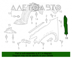 Garnitură aripă ușă - aripă stânga Mazda CX-9 16-