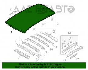 Acoperiș metalic Mazda CX-9 16 - fără trapă, pe caroserie