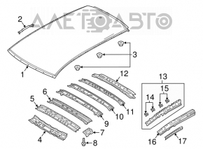 Acoperiș metalic Mazda CX-9 16- fără trapă, tăiată.