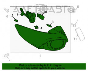 Lampa exterioară aripă dreaptă Mazda CX-9 16-