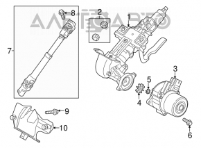 Coloană de direcție asistată electronic pentru Mazda 3 14-18 BM cu transmisie automată.