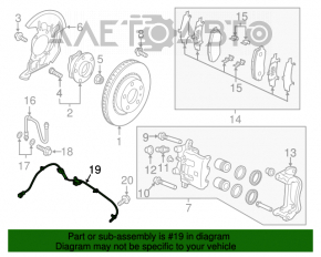 Senzorul ABS din partea dreapta fata pentru Mazda CX-9 16-