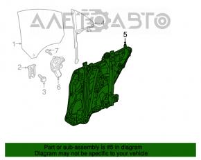Стеклоподъемник с мотором задний правый Mercedes CLA 14-19