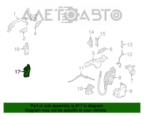 Петля двери нижняя передняя правая Mercedes CLA 14-19