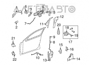 Mecanism mâner portiere dreapta fata Mercedes CLA 14-19 nou original OEM