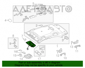 Козырек левый Mercedes CLA 14-19 черный, без крючка, сломана крышка