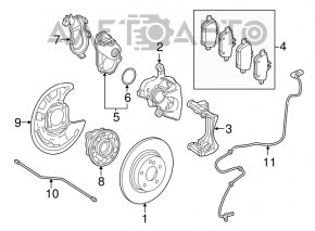 Senzor ABS spate dreapta Mercedes CLA 14-19