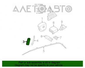 Airbagul pentru scaunul din stânga al Nissan Murano Z50 03-08.