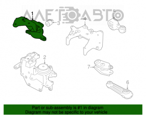 Pernele motorului drept Nissan Rogue 14-20