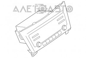 Radio cu casetofon Nissan Rogue 14-16 S SV, geamul este spart.