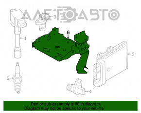 Suport pentru baterie Nissan Rogue 14-20 negru.