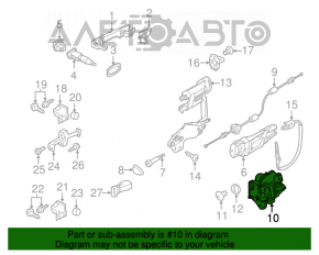 Blocare ușă spate stânga Porsche Cayenne 958 11-17