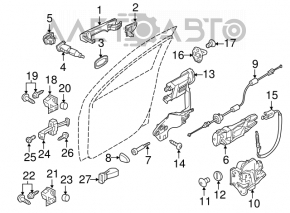 Blocare ușă spate stânga Porsche Cayenne 958 11-17