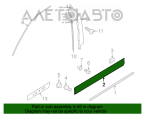 Capac usa inferioara fata dreapta Porsche Cayenne 958 11-17, material simplu, prag