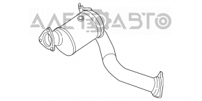 Tubul de admisie cu catalizator stânga pentru Porsche Cayenne 958 11-17 3.6