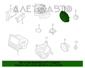 Difuzor ușă față stânga Porsche Cayenne 958 11-14 Bose