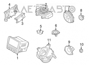 Difuzor ușă față stânga Porsche Cayenne 958 11-14 Bose