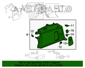 Обшивка арки правая Porsche Cayenne 958 11-14 беж