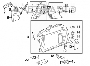 Capotă arc stânga Porsche Cayenne 958 11-14 bej