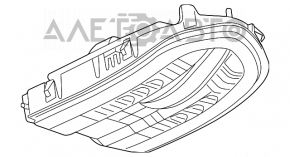 Plafonul de iluminare frontal pentru Porsche Cayenne 958 11-14, bej, sub trapă.